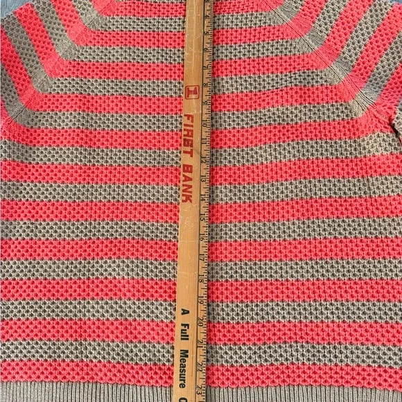 Boden classic Coral and Taupe Knit Sweater Oversized feel - Picture 6 of 9